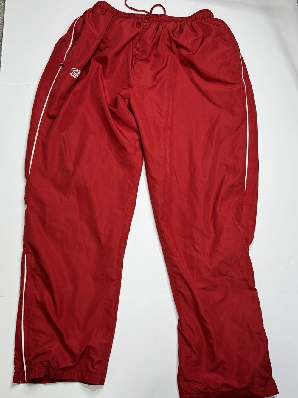 Vintage Easton Track Pants Mens XXL Red Mesh Lined Ankle Zip Windbreaker